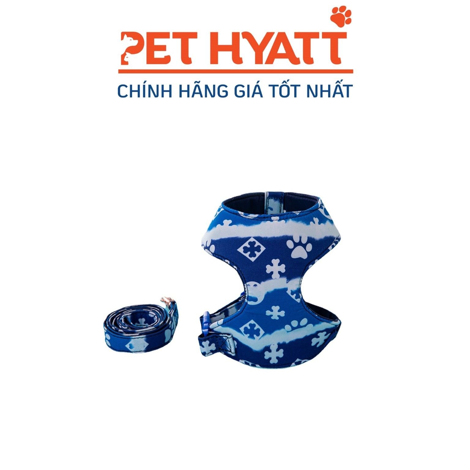 Dây Dắt Kèm Yếm Xốp Hoạ Tiết Cho Thú Cưng