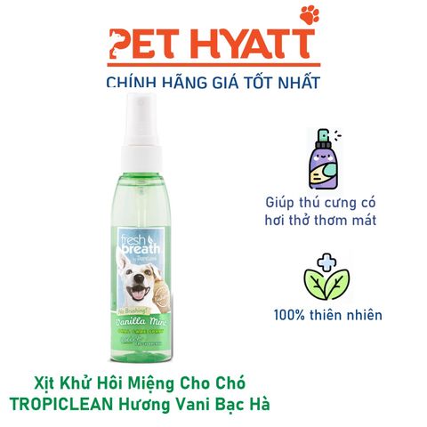  Xịt Khử Hôi Miệng Cho Chó TROPICLEAN 