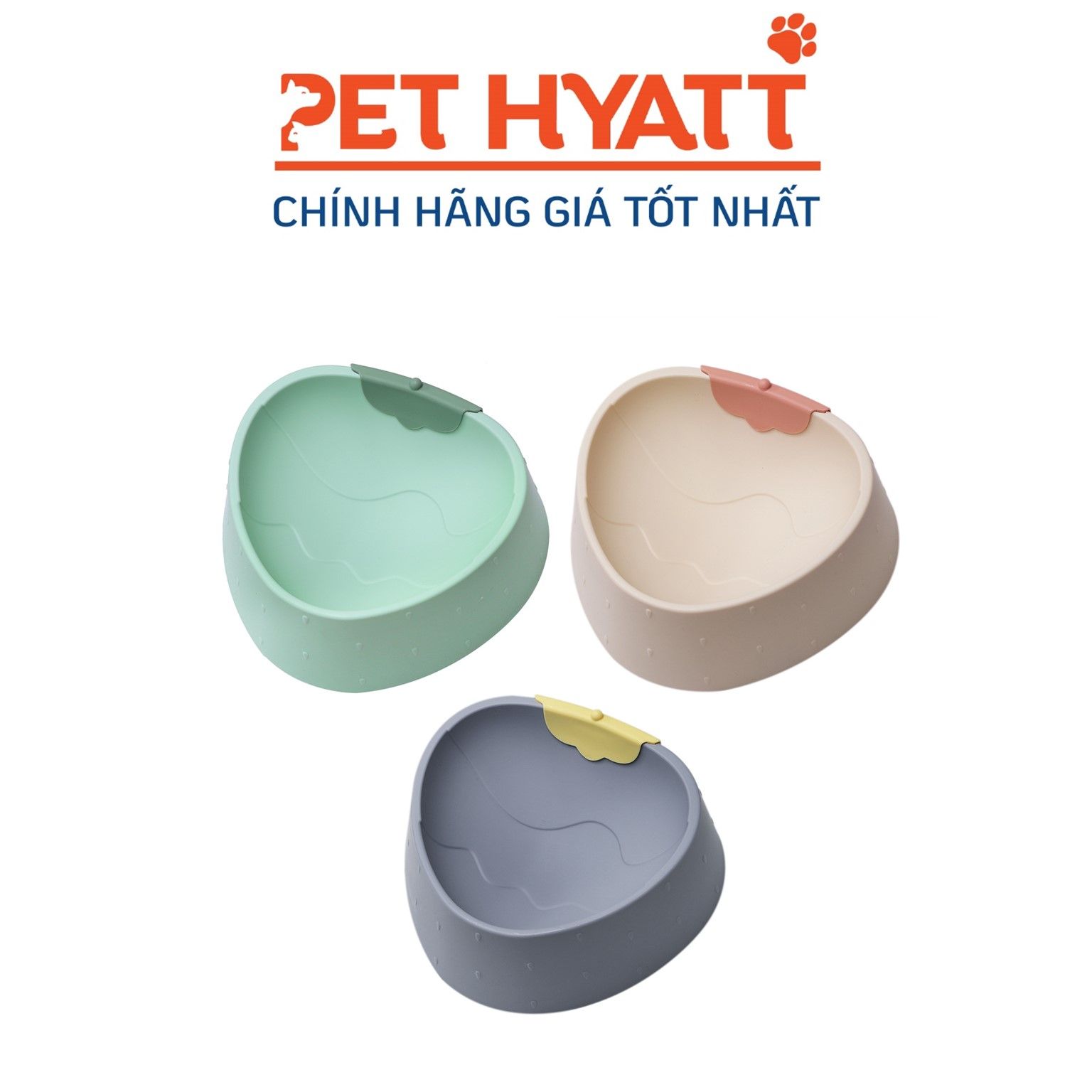 Bát Ăn Nhựa Đơn Hình Trái Dâu Cho Thú Cưng