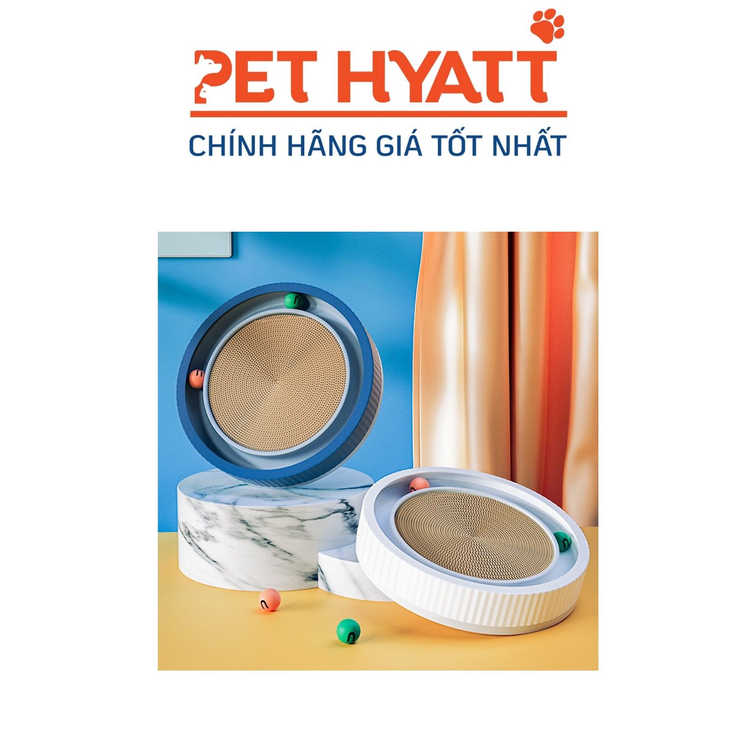 Bàn Cào Tròn Chống Mài Mòn Dành Cho Mèo