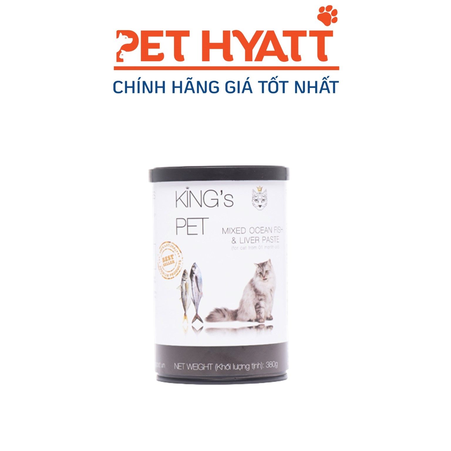 Pate Cho Mèo Vị Hỗn Hợp Cá Biển KING'S PET Mixed Ocean Fish & Liver Paste