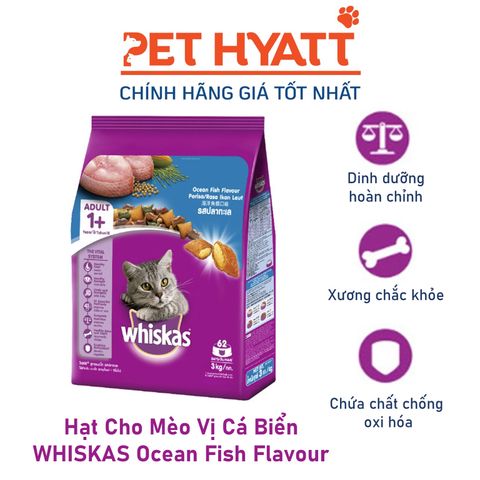  Hạt Cho Mèo Vị Cá Biển WHISKAS Ocean Fish Flavour 