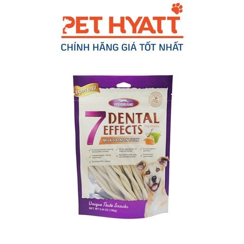  Bánh Thưởng Cho Chó Gặm Sạch Răng Vị Cá Hồi VEGEBRAND  7 Dental Effects Milk Salmon Stick 