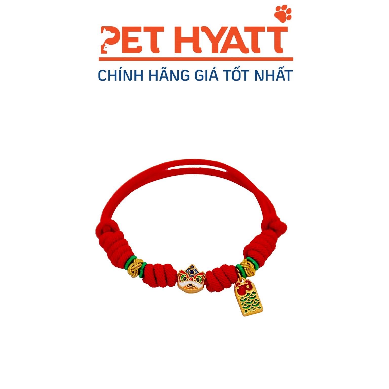 Vòng Cổ Tết Hình Nhân Sư Cho Thú Cưng