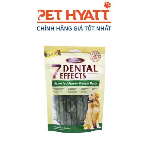  Bánh Thưởng Hình Xương Cho Chó Gặm Sạch Răng Vị Tổng Hợp VEGEBRAND 7 Dental Effects Assorted Flavor Dental Bone 