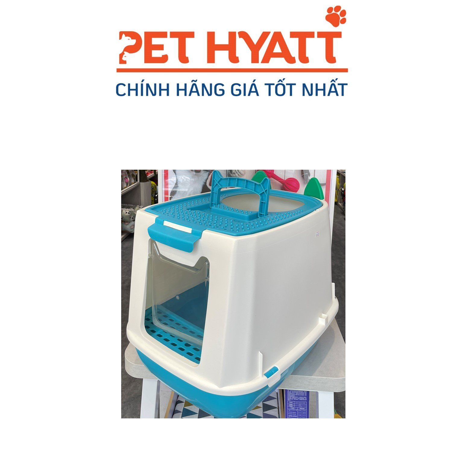Nhà Vệ Sinh Tai Mèo 2 Cửa Dành Cho Mèo