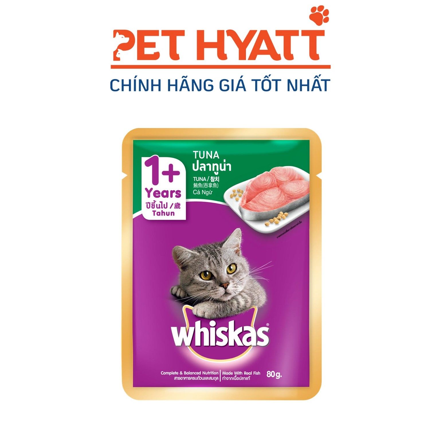 Pate Cho Mèo Vị Cá Ngừ WHISKAS Tuna