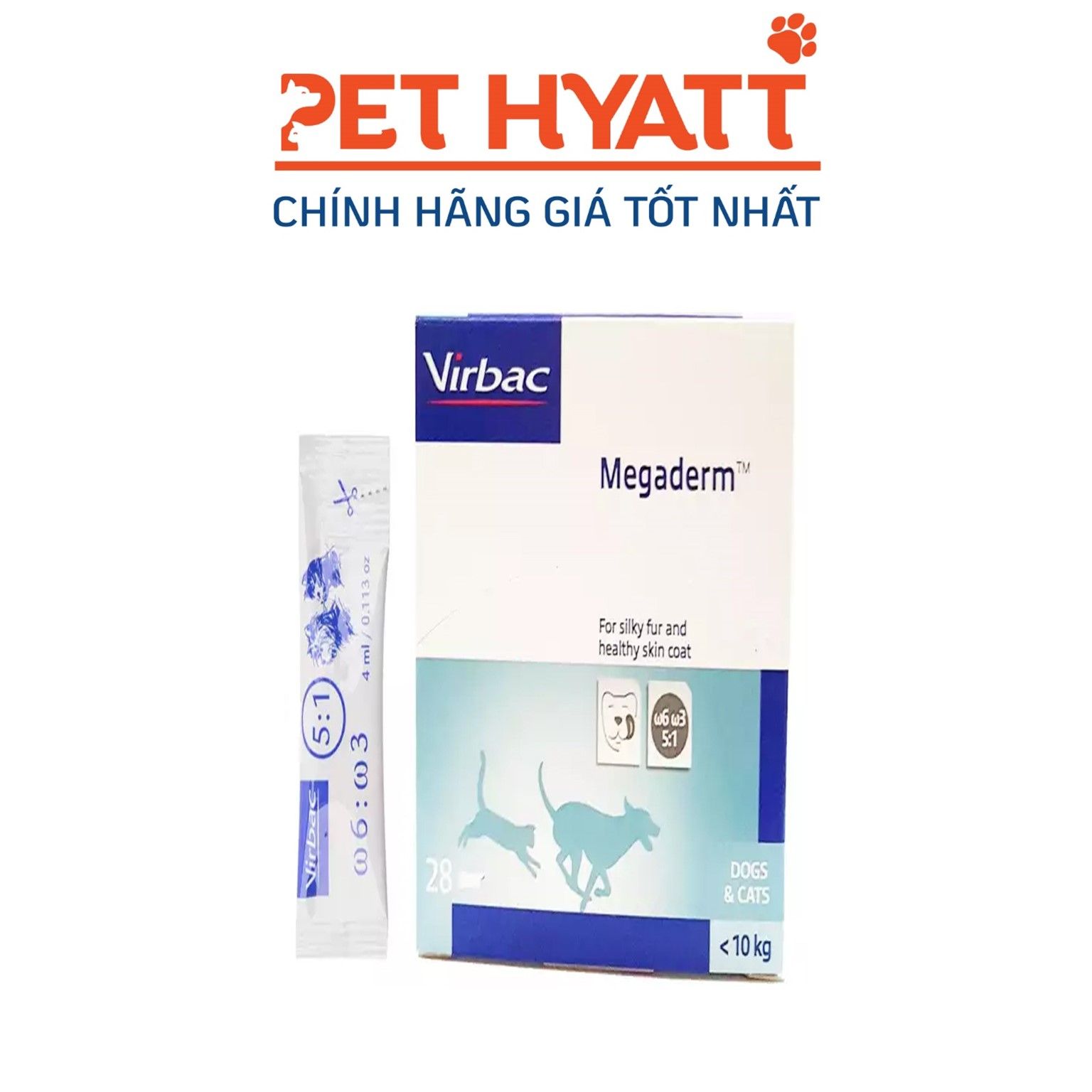 Gel Dinh Dưỡng Giúp Mượt Lông & Hỗ Trợ Viêm, Ngứa Da VIRBAC Megaderm