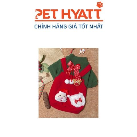  Áo Lông Giáng Sinh Đính Kèm Ông Già Noel & Hươu Cho Thú Cưng 