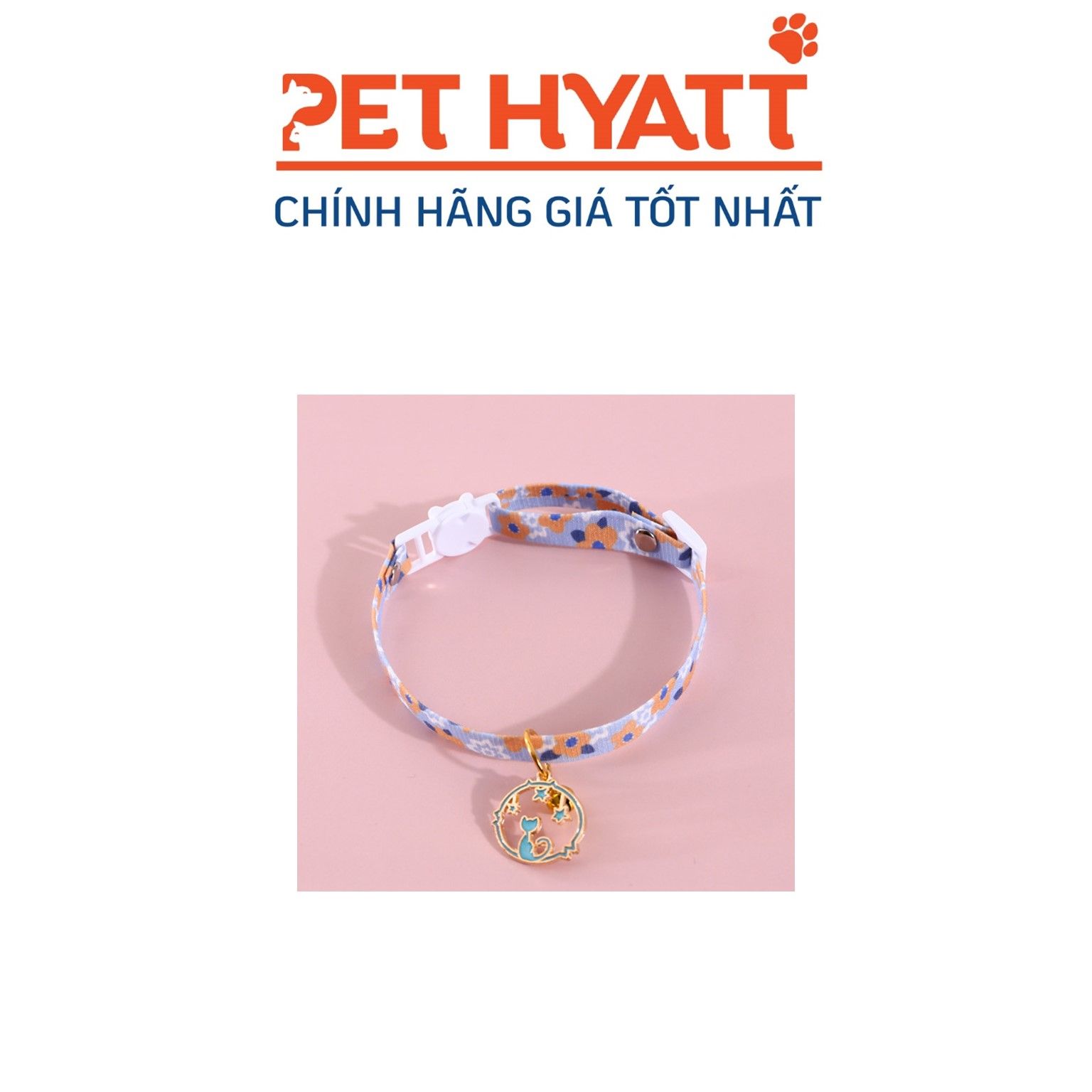 Vòng Cổ Kèm Charm Mèo Nhìn Sao Cho Thú Cưng