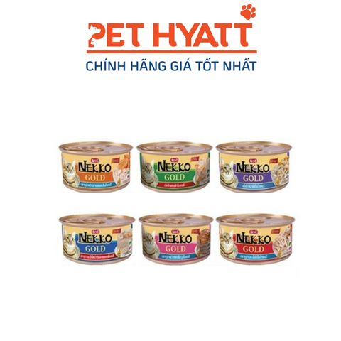  Pate Lon Cho Mèo NEKKO GOLD Nhiều Vị 