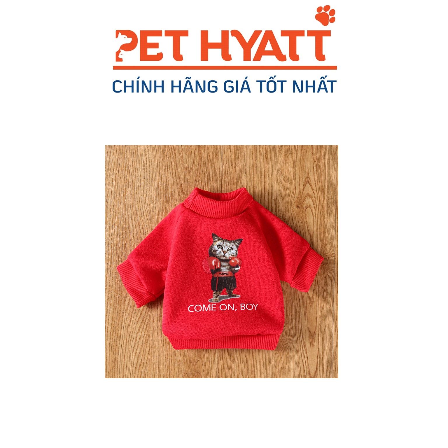 Áo Thun Nỉ Mèo Boxing Cho Thú Cưng