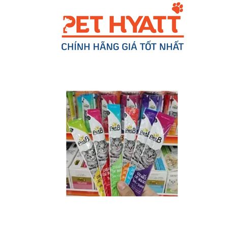  Soup Thưởng Cho Mèo PET8 Lickable Cat Snacks Nhiều Vị 