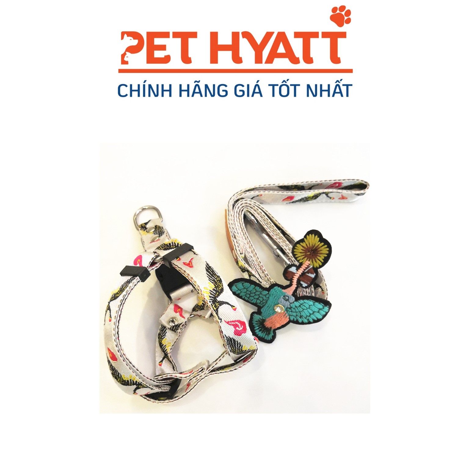 Dây Dắt Kèm Yếm Chim Phượng Hoàng Cho Thú Cưng