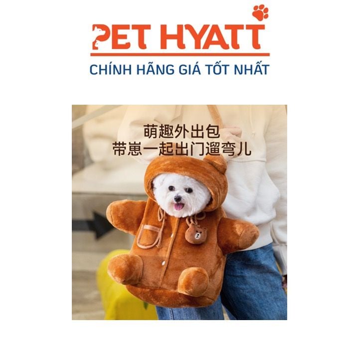 Địu Vận Chuyển Thú Cưng Kiểu Dáng Gấu Teddy