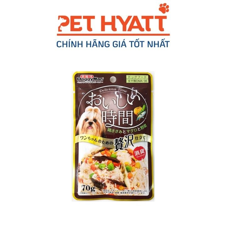 Pate DOGGYMAN Cho Chó Vị Thịt Gà, Cá Ngừ, Cá Thu, Rau