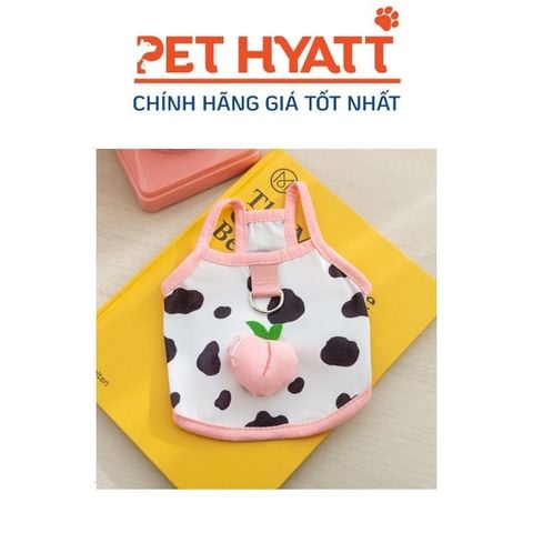  Áo 2s Chấm Bò Sữa Kèm Trái Đào Cho Thú Cưng 