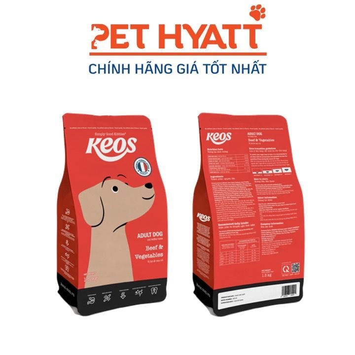 Hạt Cho Chó Trưởng Thành KEOS Nhiều Vị