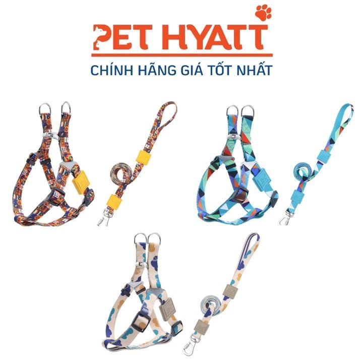 Dây Dắt Kèm Yếm Cao Cấp HELE PET Nhiều Mẫu Mã Cho Thú Cưng