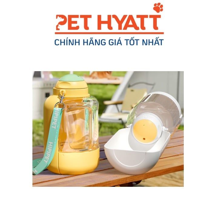 Bình Nước Tự Động HIPIPET Dung Tích Lớn Kèm Khay Đựng Hạt Cho Thú Cưng