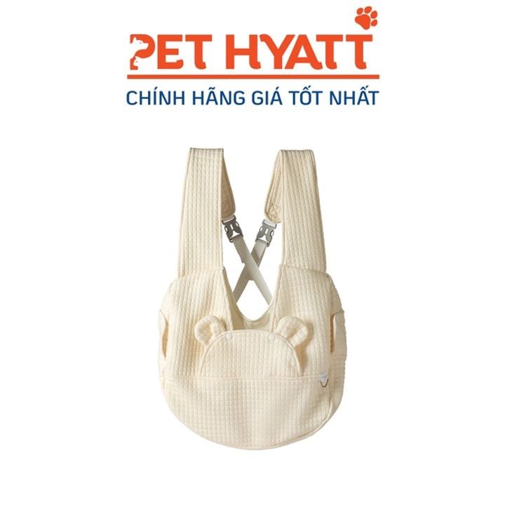 Địu Vận Chuyển Thú Cưng Dạng Gấu Đeo 2 Vai Trước