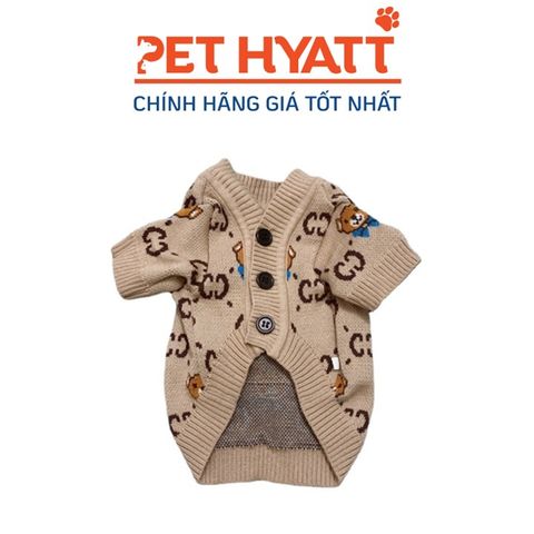  Áo Khoác Len Gucci Gấu Nâu Cho Thú Cưng 