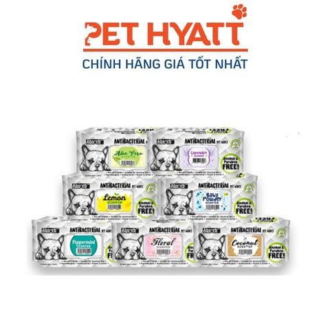  Khăn Ướt Kháng Khuẩn Cho Chó ABSORB PLUS Antibacterial Pet Wipes 