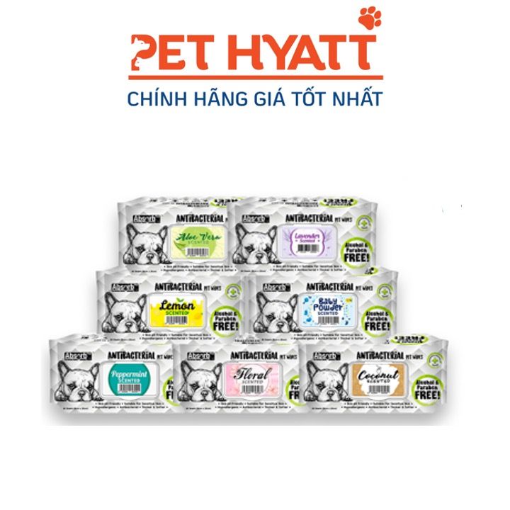 Khăn Ướt Kháng Khuẩn Cho Chó ABSORB PLUS Antibacterial Pet Wipes