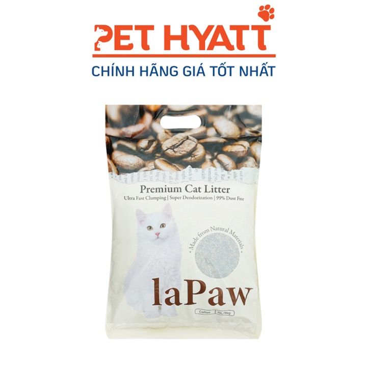 Cát Đất Sét Mix Than Hoạt Tính Cà Phê LAPAW Cho Mèo Premium Cat Litter Coffee