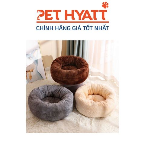  Nệm Nhung Tròn Cho Thú Cưng 