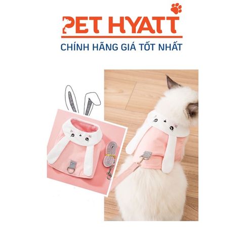  Yếm Hồng Kèm Dây Dắt Cho Thú Cưng 