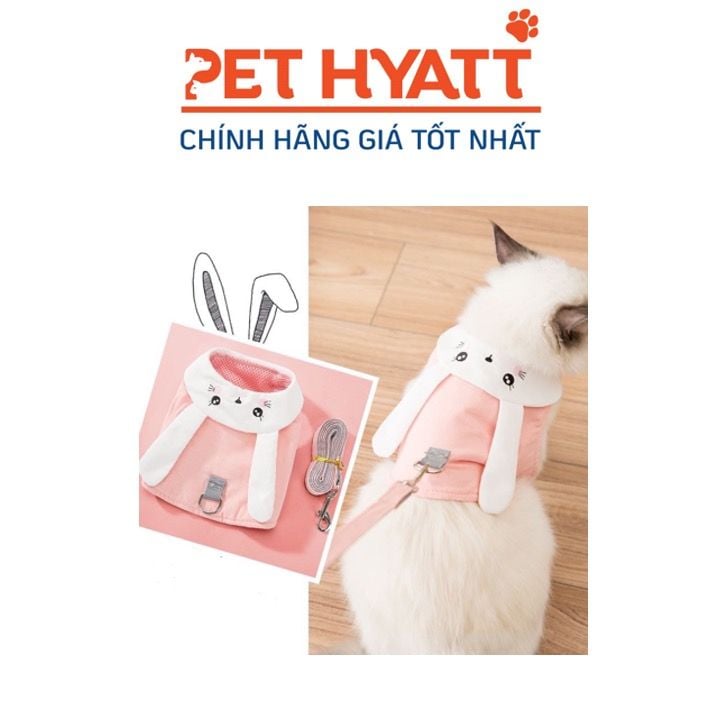 Yếm Hồng Kèm Dây Dắt Cho Thú Cưng