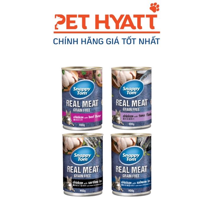 Pate Lon Dành Cho Mèo SNAPPY TOM Nhiều Vị 400GR