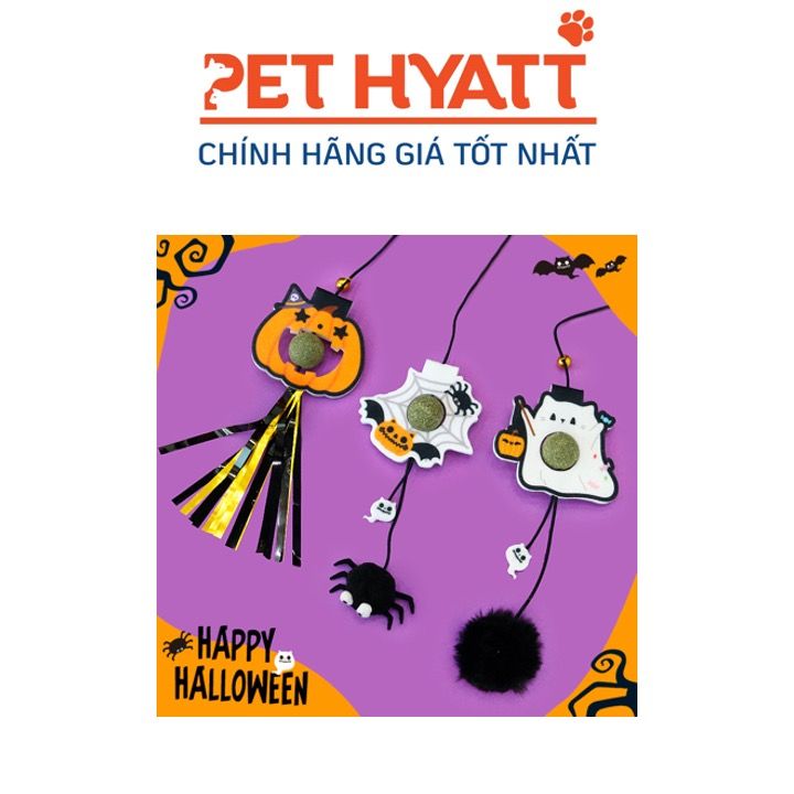 Đồ Chơi Dán Tường Kèm Cỏ Mèo Co Giãn Halloween