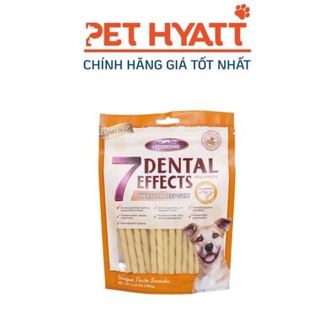  Bánh Thưởng Hình Que Cho Chó Gặm Sạch Răng Vị Bò VEGEBRAND 7 Dental Effects Cheese In Beef Gum 