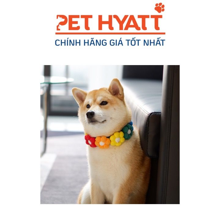 Vòng Cổ Cầu Vòng Hoa Bằng Bông Cho Thú Cưng