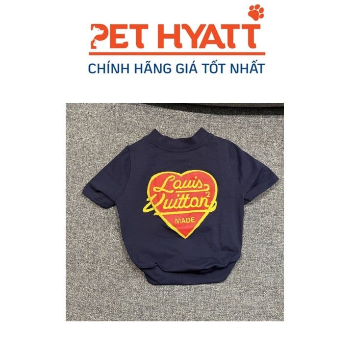 Áo Thun In Hình Trái Tim Đỏ Louis Vuitton Cho Thú Cưng