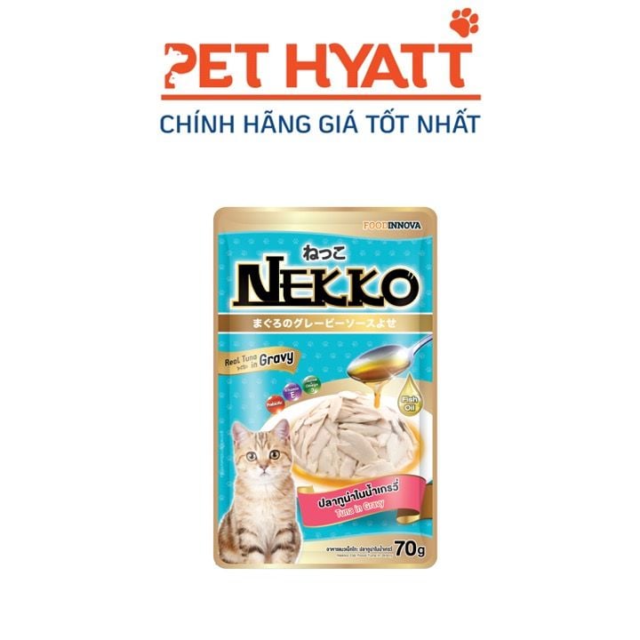 Pate Cho Mèo Vị Cá Ngừ Kèm Nước Sốt NEKKO REAL TUNA  Tuna In Gravy