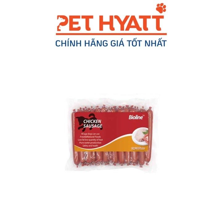 Xúc Xích Cho Chó Vị Gà BIOLINE Chicken Sausage