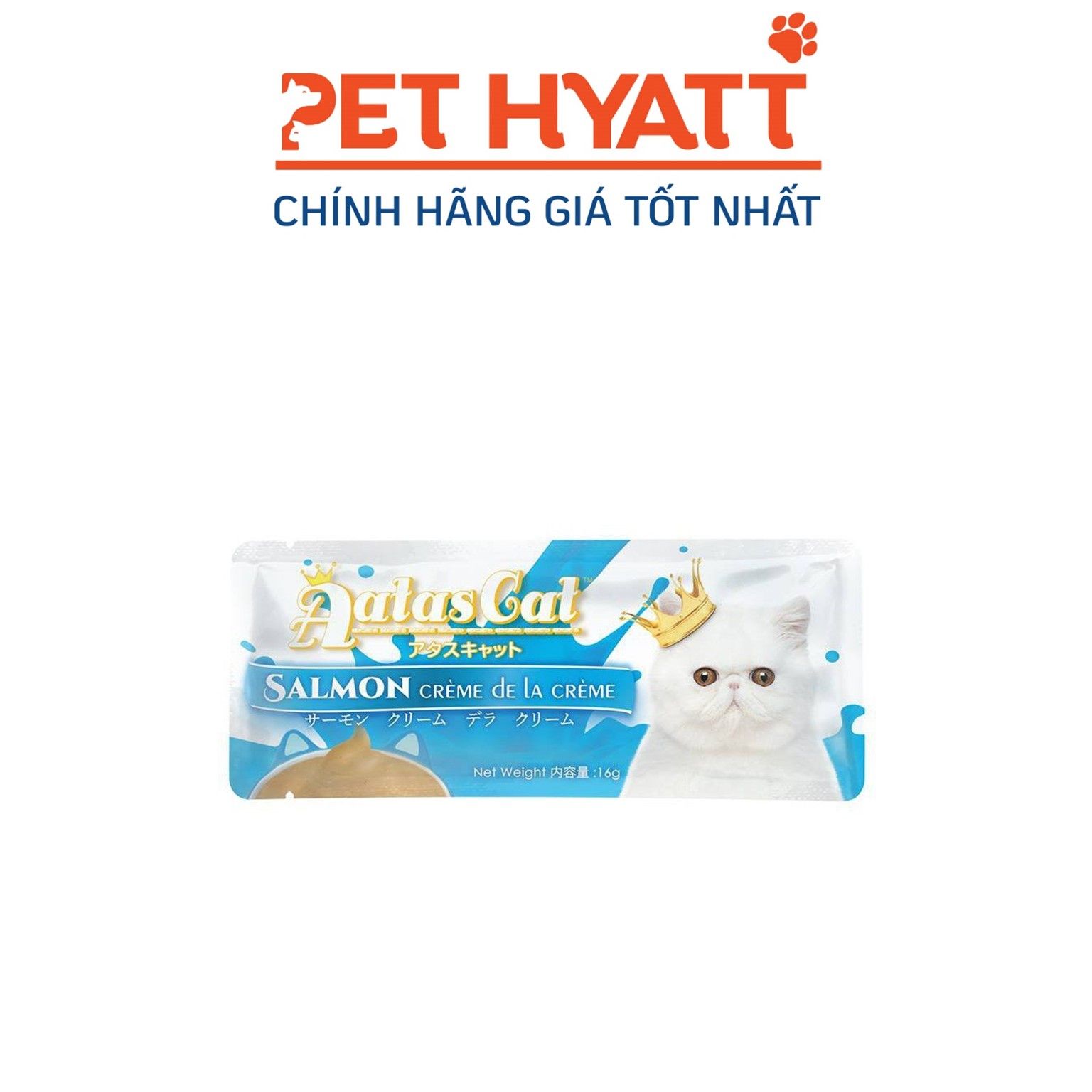 Soup Thưởng Cho Mèo Vị Cá Hồi AATASCAT Salmon Crème De La Crème