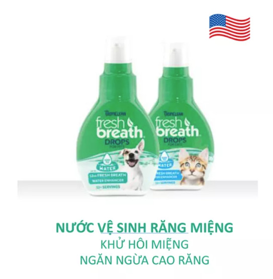 TROPICLEAN Nước Súc Miệng Cho Chó Dạng Đậm Đặc Fresh Breath