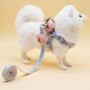 Dây Dắt Yếm Caro Đính Gấu Cho Thú Cưng