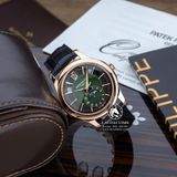 Đồng Hồ Patek Philippe Complications 5205R-011 Rep 1:1 Chế Tác Vỏ Vàng Hồng Mặt Xanh Lá Dây Da