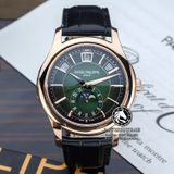 Đồng Hồ Patek Philippe Complications 5205R-011 Rep 1:1 Chế Tác Vỏ Vàng Hồng Mặt Xanh Lá Dây Da