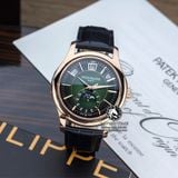 Đồng Hồ Patek Philippe Complications 5205R-011 Rep 1:1 Chế Tác Vỏ Vàng Hồng Mặt Xanh Lá Dây Da