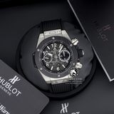 Đồng Hồ Hublot Big Bang Unico 42mm Rep 1:1 Chế Tác Vỏ Bạc Niềng Ceramic Đen Mặt Xám Dây Cao Su 421.NM.1170.RX