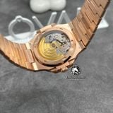 Đồng Hồ Audemars Piguet Royal Oak Tourbillon 26521OR Rep 1:1 Chế Tác Vỏ Vàng Khối 18K Niềng Bezel Đính Ruby Hồng Mặt Đen Dây Kim Loại