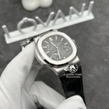 Đồng Hồ Patek Philippe Nautilus 5712G-001 Rep 1:1 Chế Tác Vỏ Vàng Trắng 18K Mặt Xám Dây Da