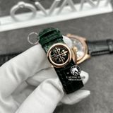 Đồng Hồ Patek Philippe Complications 5205R-011 Rep 1:1 Chế Tác Vỏ Vàng Khối 18K Mặt Xanh Dây Da