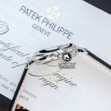 Đồng Hồ Patek Philippe Complications 5205G-010 Rep 1:1 Chế Tác Vỏ Bạc Mặt Đen Dây Da